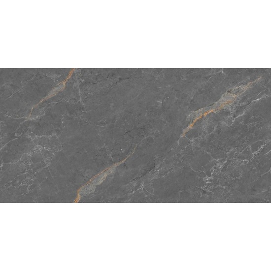 Πλακάκι Moonlight Grey 60Χ120 Rettificato Σκούρο Γκρι Τύπου Μαρμάρου Γυαλιστερό